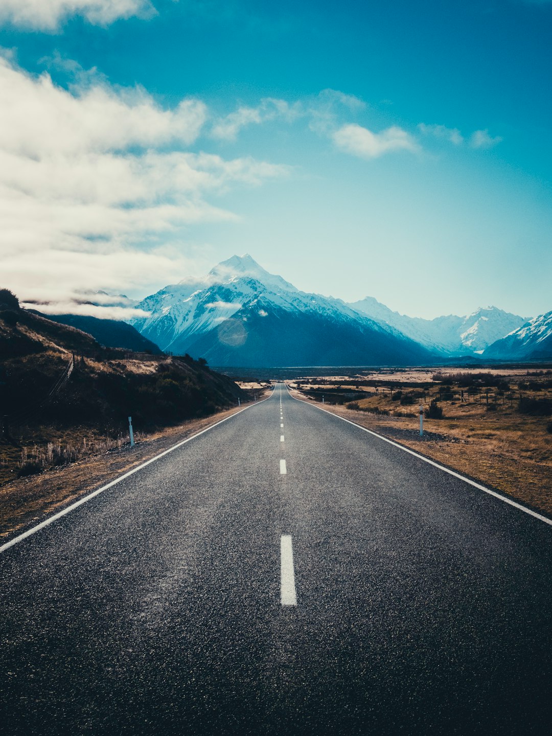 I’ve spent the last 10 months in New Zealand and believe me, the South Island is one of the most craziest thing you will ever see.

As we were driving to Mt. Cook (highest summit in NZ) we had to drive along this more than scenic road. First you’ll drive by Lake Pukaki and his blue water coming from the glacier, then every turn, every inch of this road will make you stop and enjoy life as it is. 

Please, go to New Zealand, you won’t regret it.